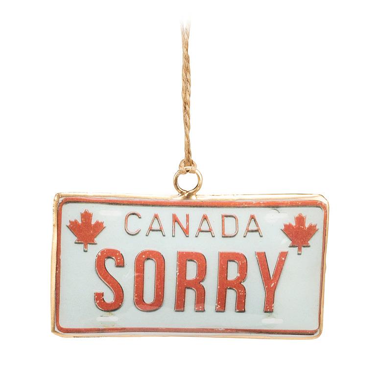 Canada "Sorry" Licence Plate Ornament