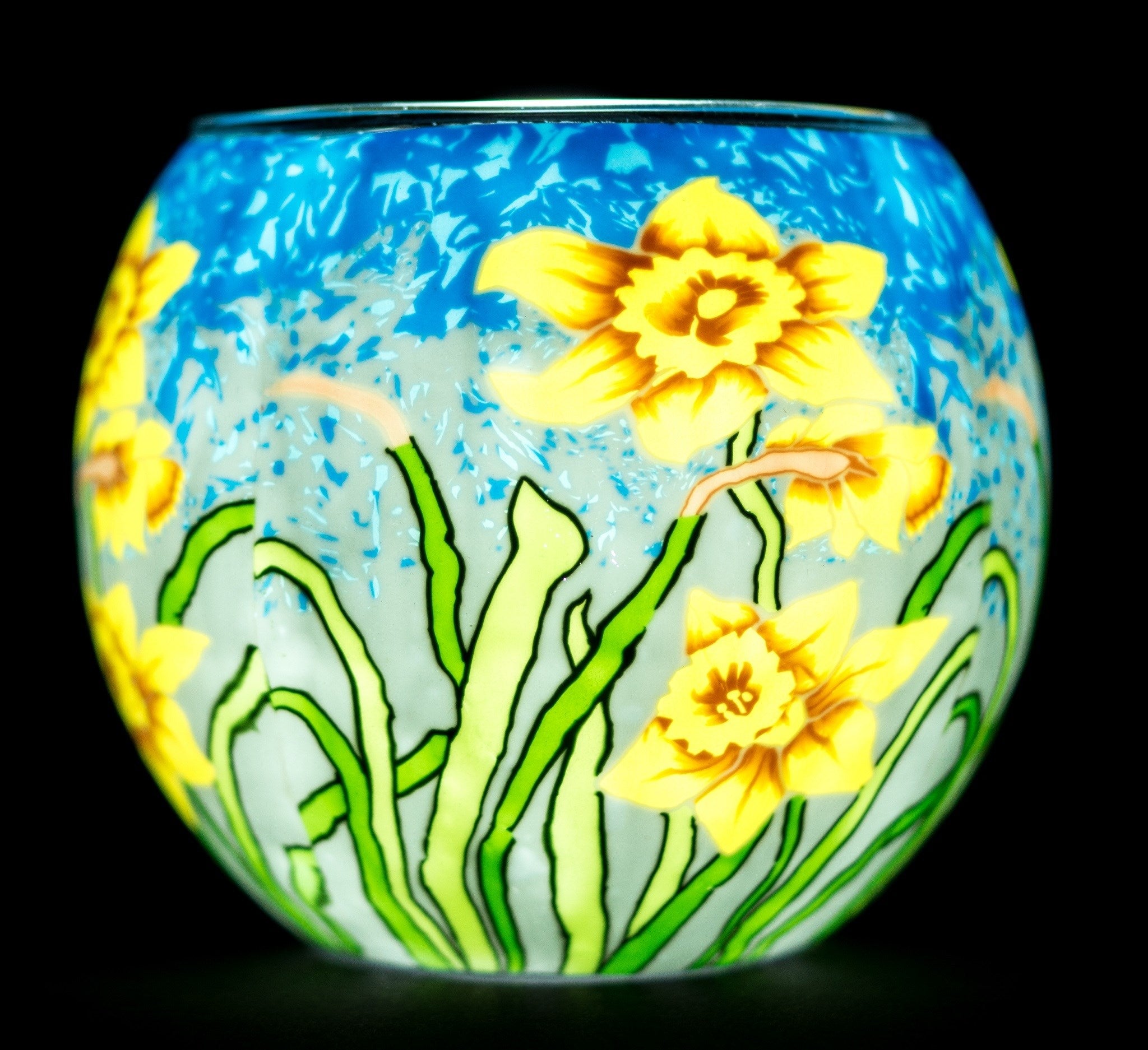 Claymaster Light Glass Globe-Sunshine Daffodils