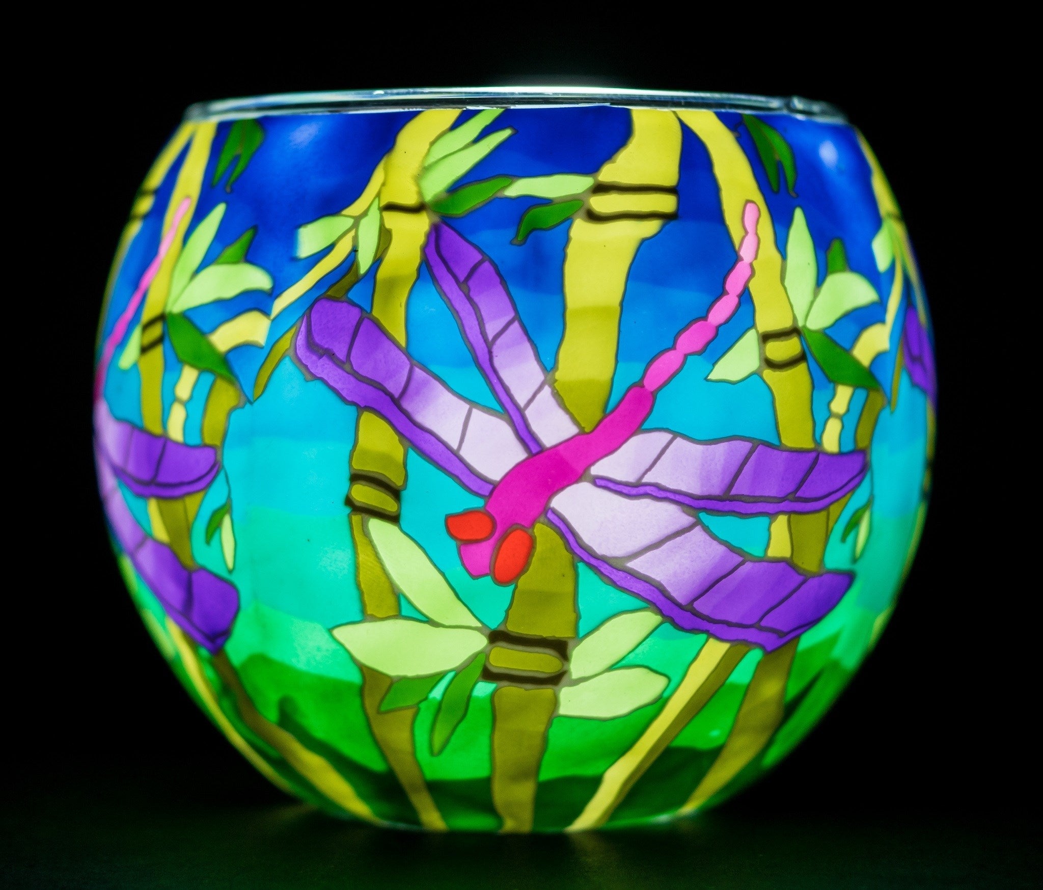 Claymaster Light Glass Globe-Dragonfly