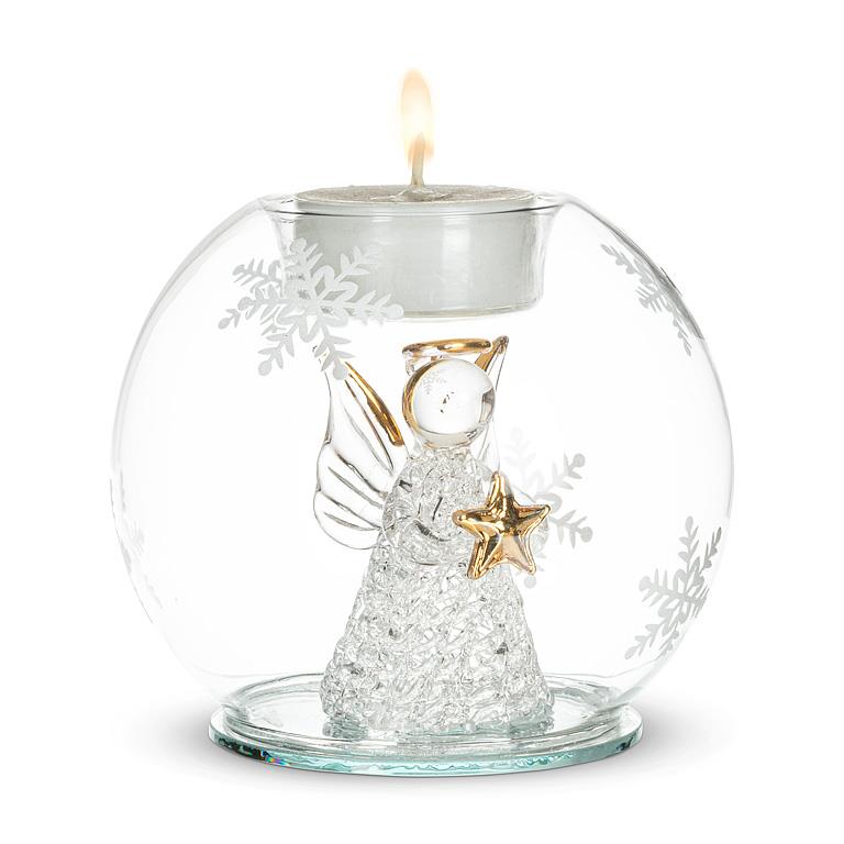 Spun Angel with Star Ball Votive