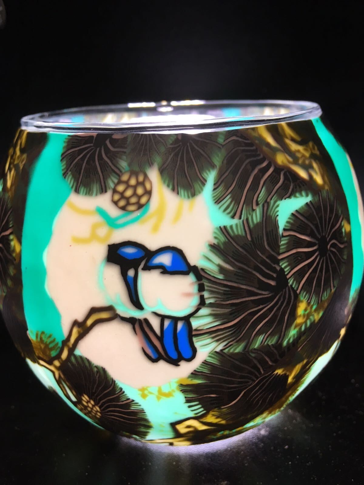 Claymaster Light Glass Globe-Lovebirds