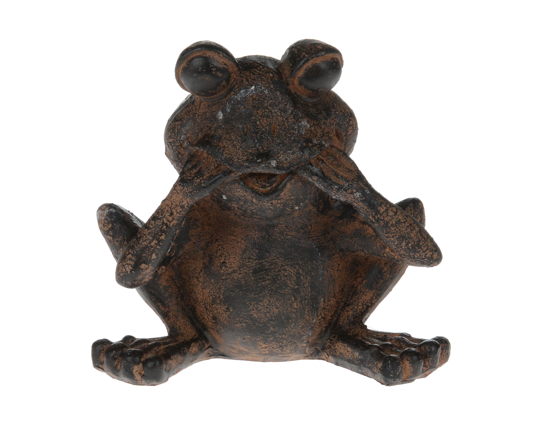Iron-Look Sitting Frog