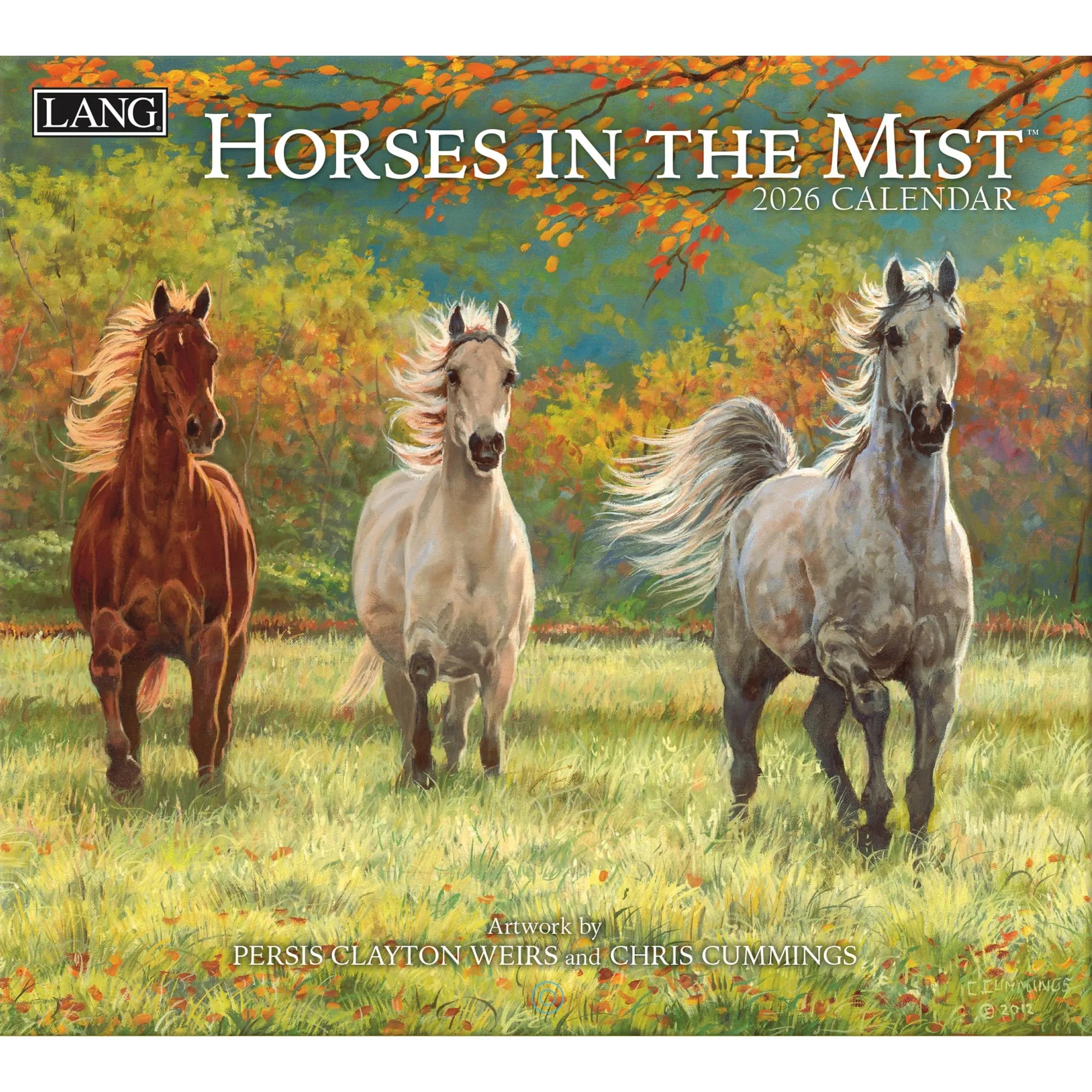 Lang Calendar: Horses in the Mist 2026