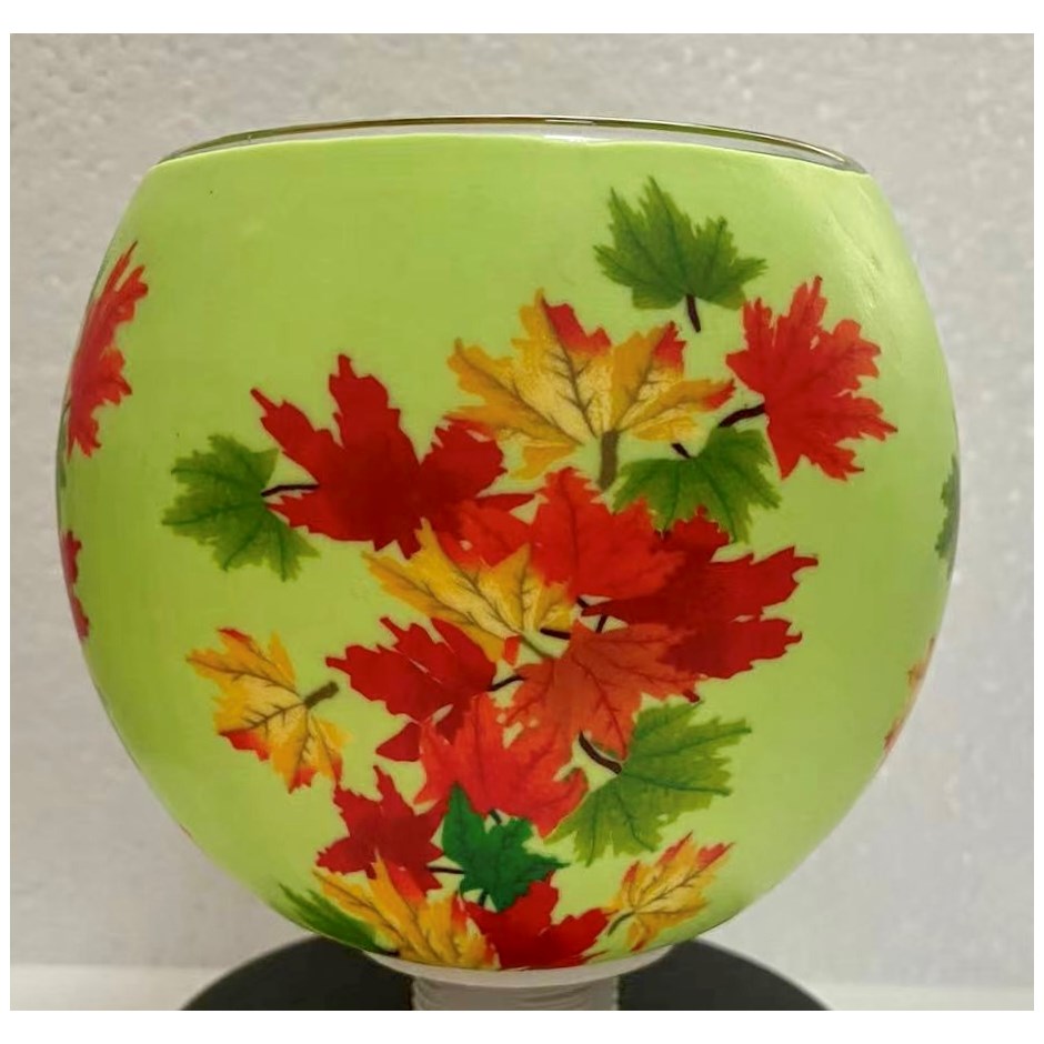 Claymaster Light Glass Globe-Maple Leaves