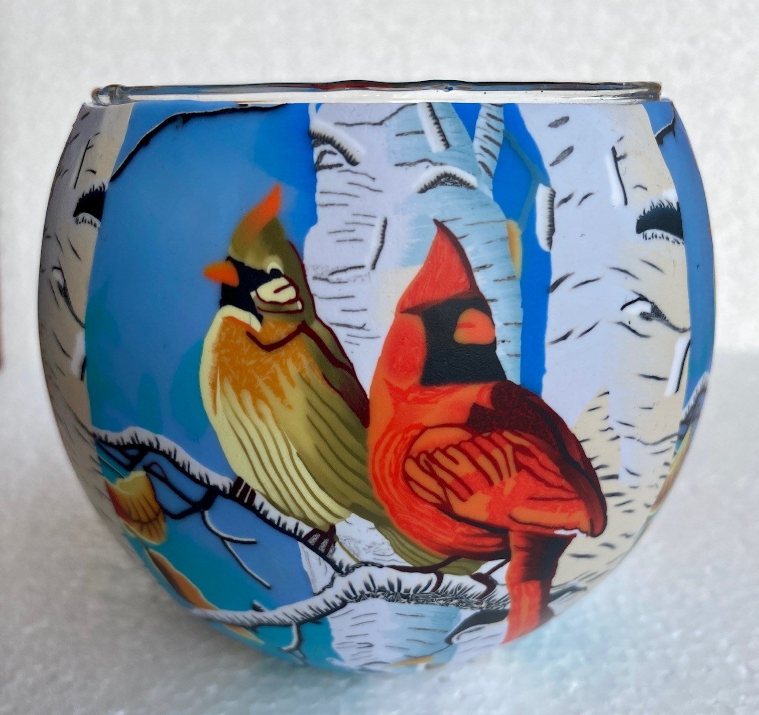 Claymaster Light Glass Globe-Cardinals