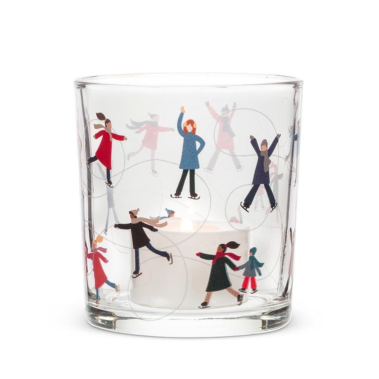 Twirling Skaters Votive