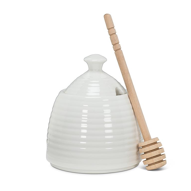 Bee Hive Honey Pot with Dauber