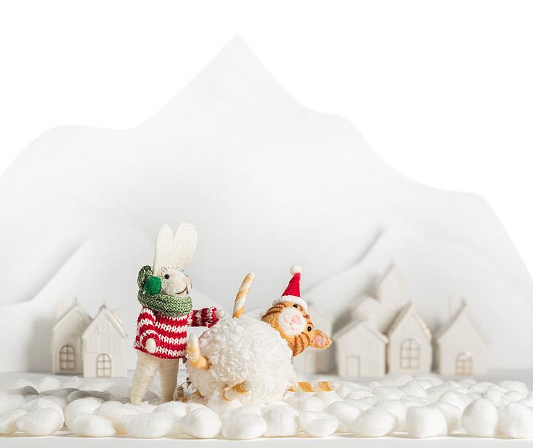 Bunny in a Striped Sweater Ornament