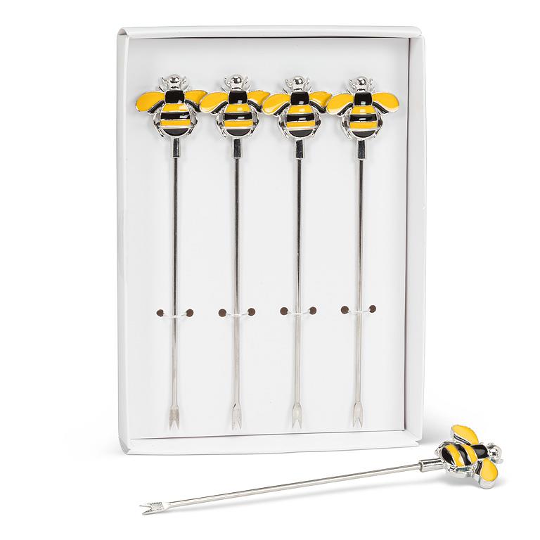 Bee Cocktail Picks (Set of 4)