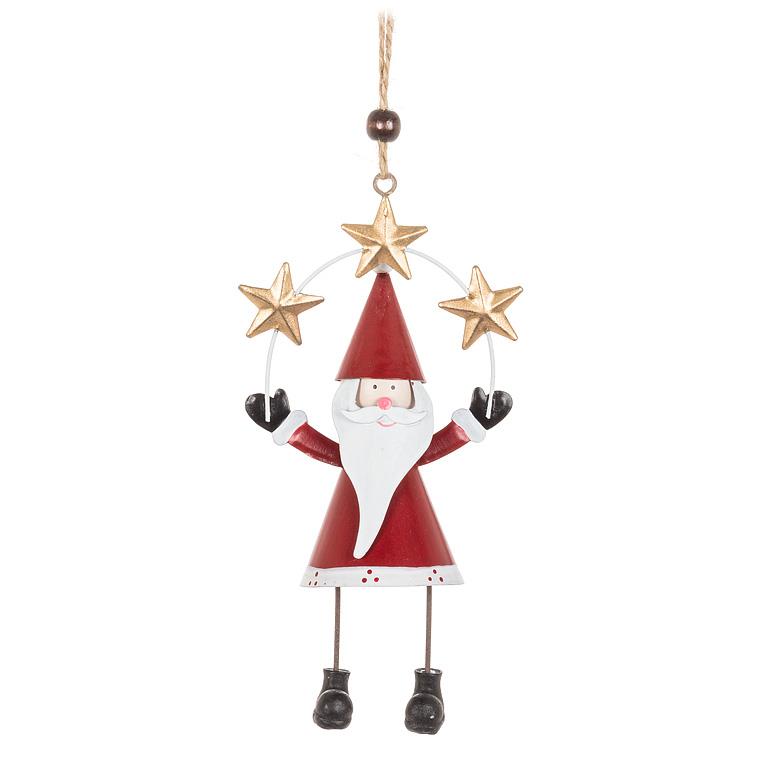 Santa or Snowman Metal Ornament