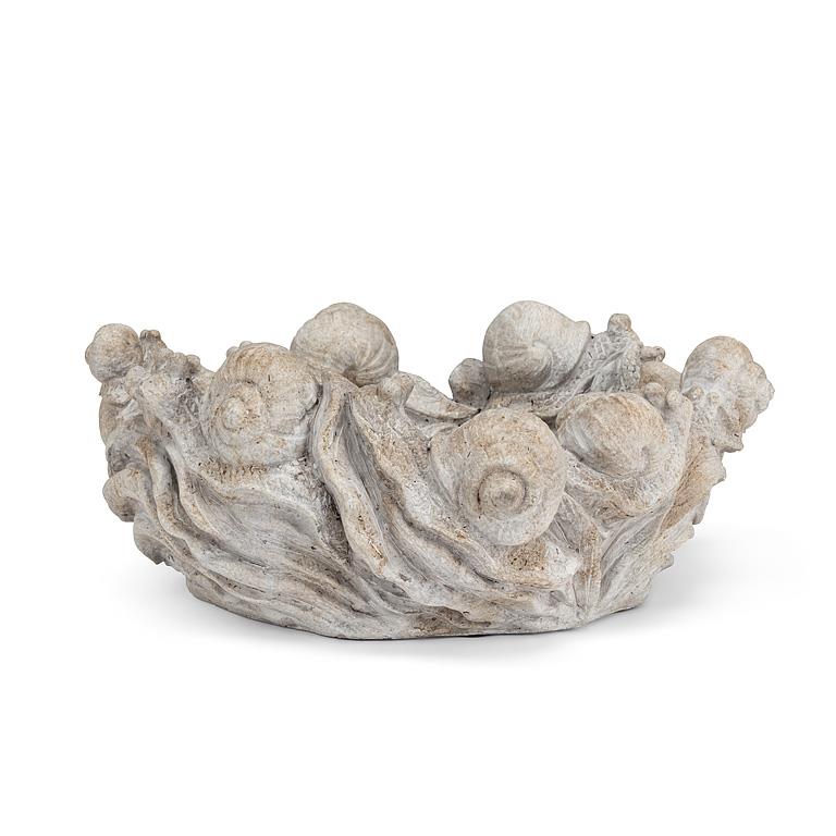 Shallow Garden Bowl with Snails