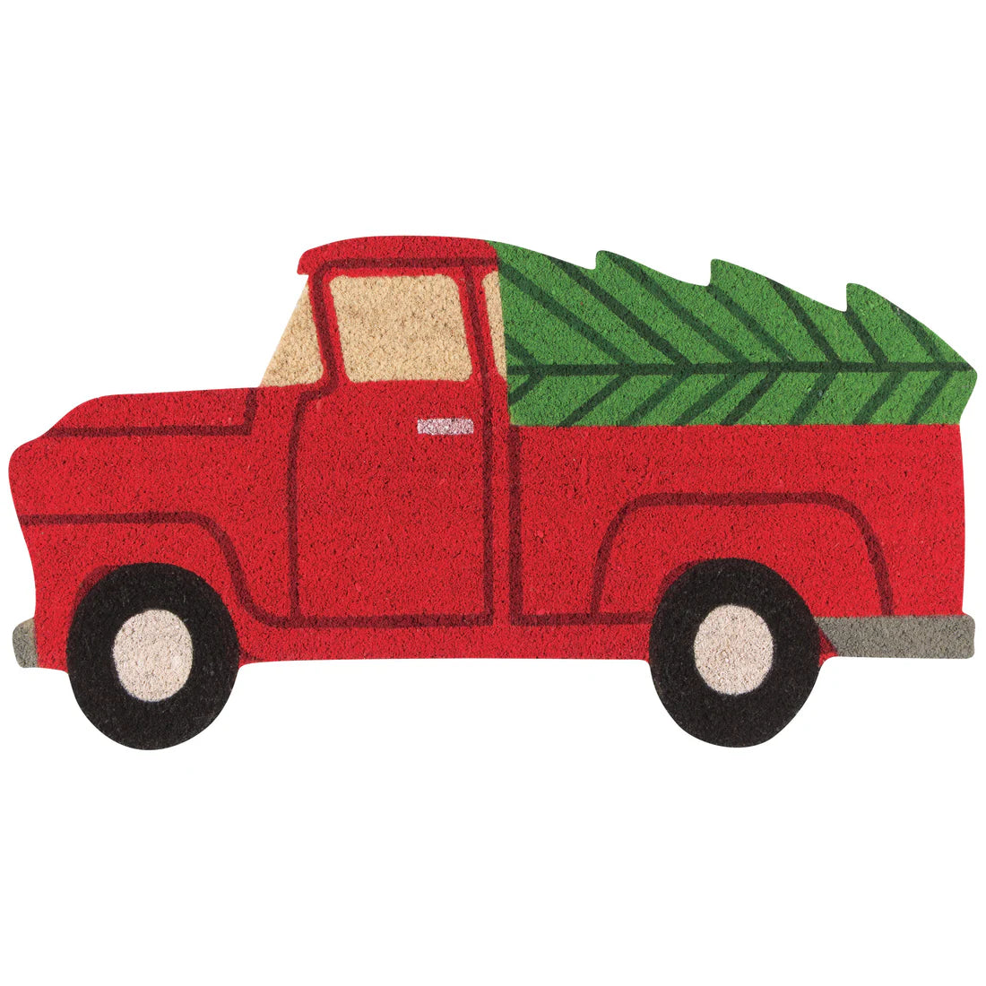 Holiday Truck Shaped Coir Mat