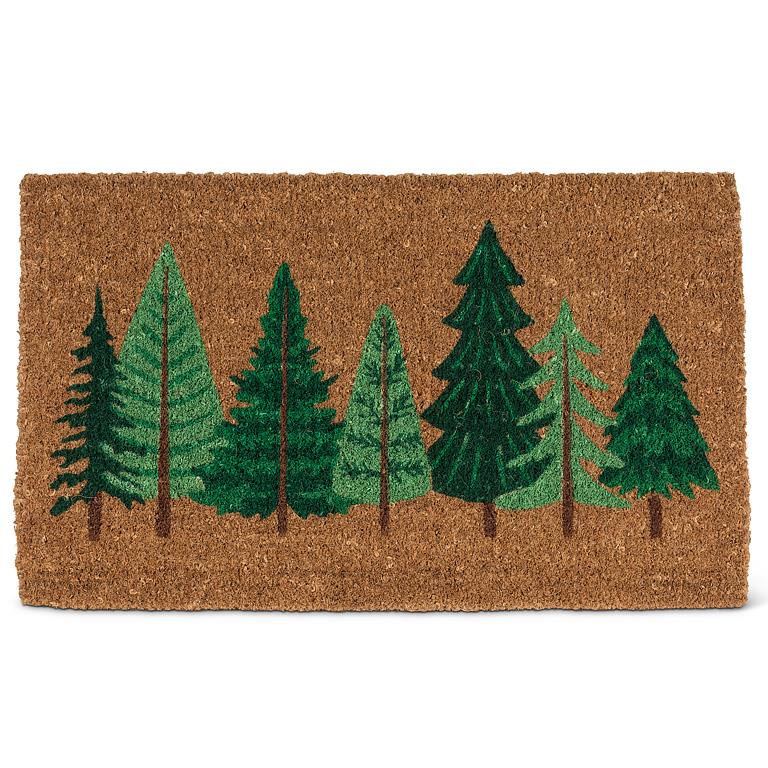 Pine Trees Row Coir Doormat