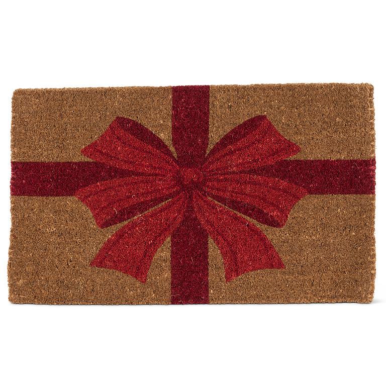 Big Red Bow Coir Doormat