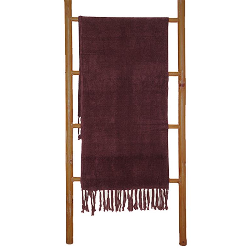 Coffee Chenille Throw Blanket