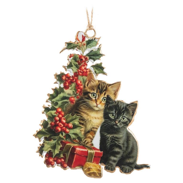 Kittens with Tree Double-Sided Ornament