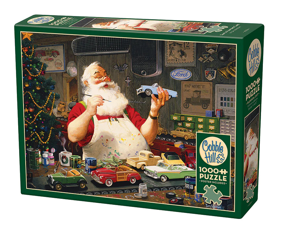 Cobble Hill Puzzle: Santa Painting Cars
