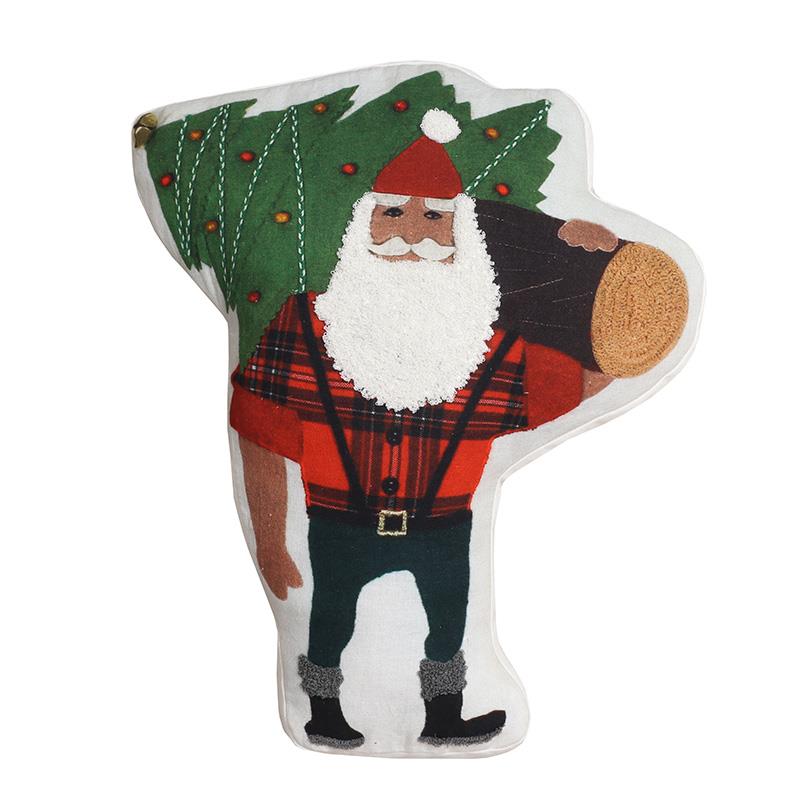 Lumber Jack Santa Pillow