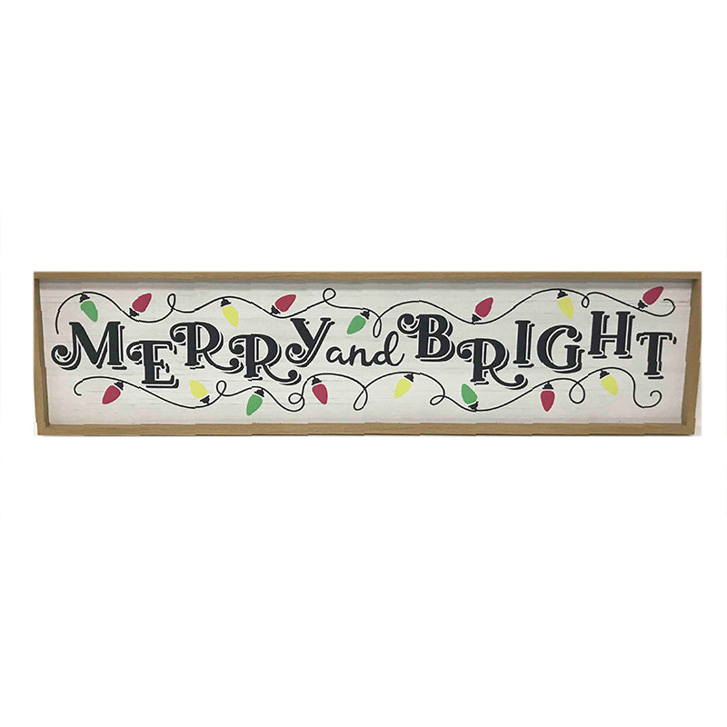 Merry and Bright Wall Plaque
