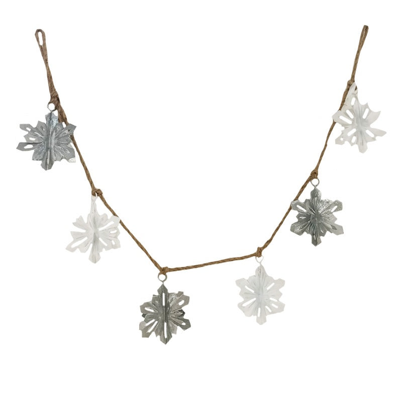 Metal Snowflake Garland