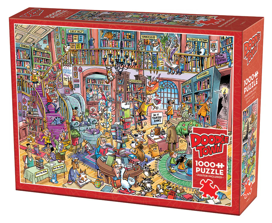 Cobble Hill Puzzle: DoodleTown-Bookshop Bedlam