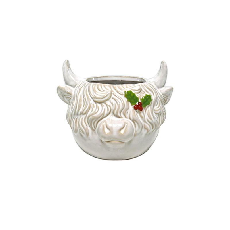 Highland Cow Head Planter