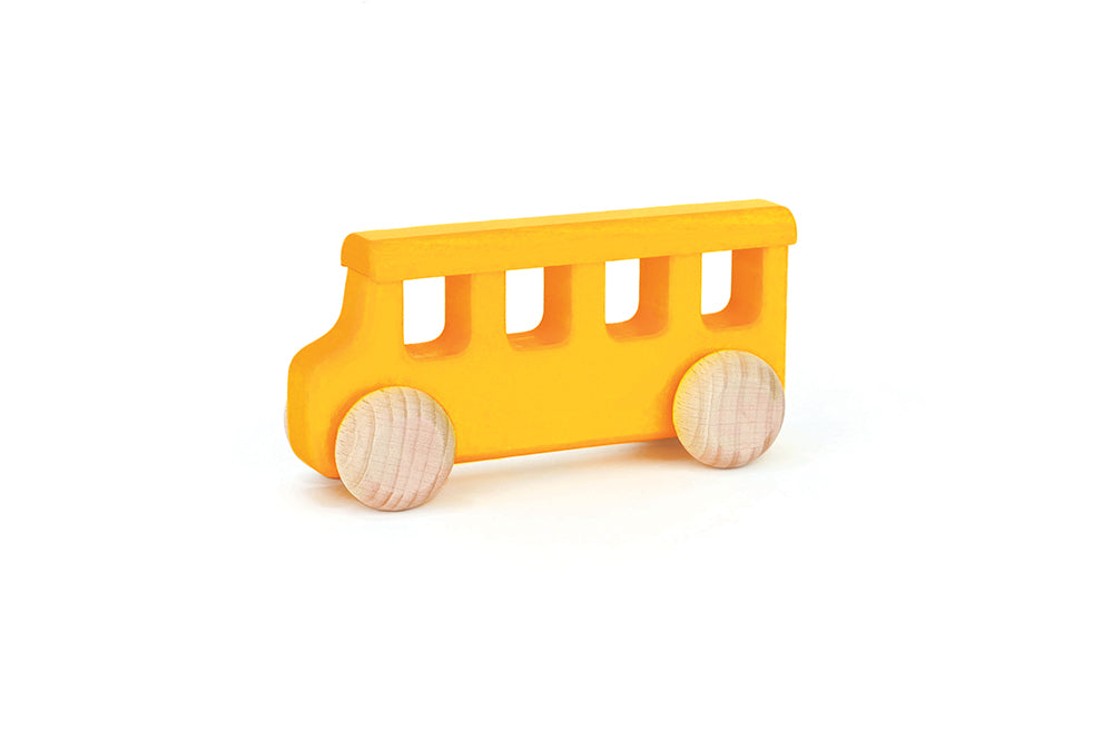 Wooden Toy: Yellow School Bus