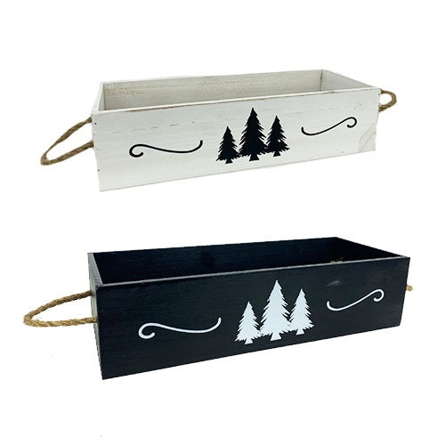 Wooden Caddies with Tree Motif
