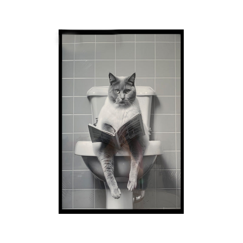 Cat Reading Newspaper Wall Art