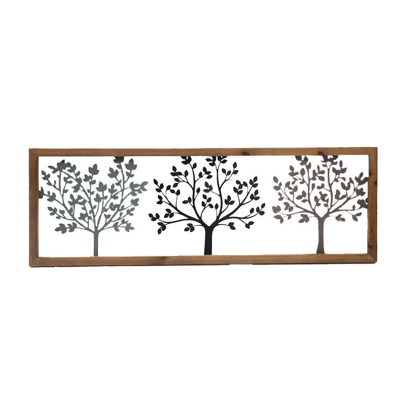 Metal and Wood Tree Wall Art