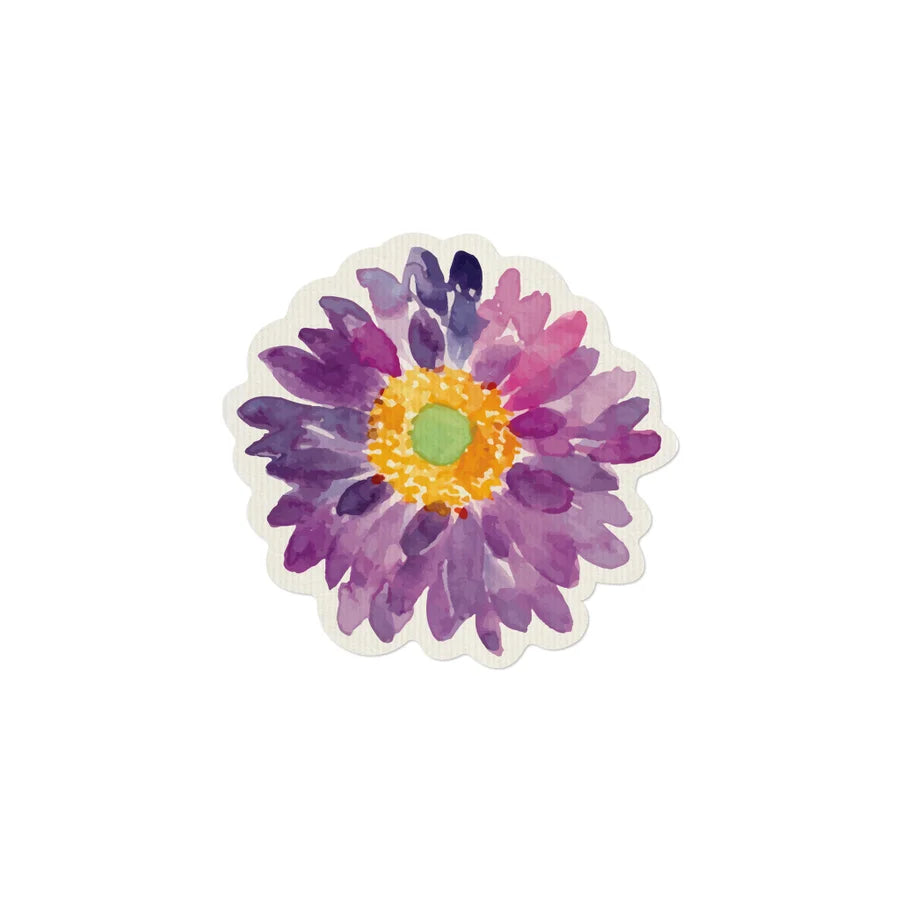 Flower Shaped Sponge Cloth Purple