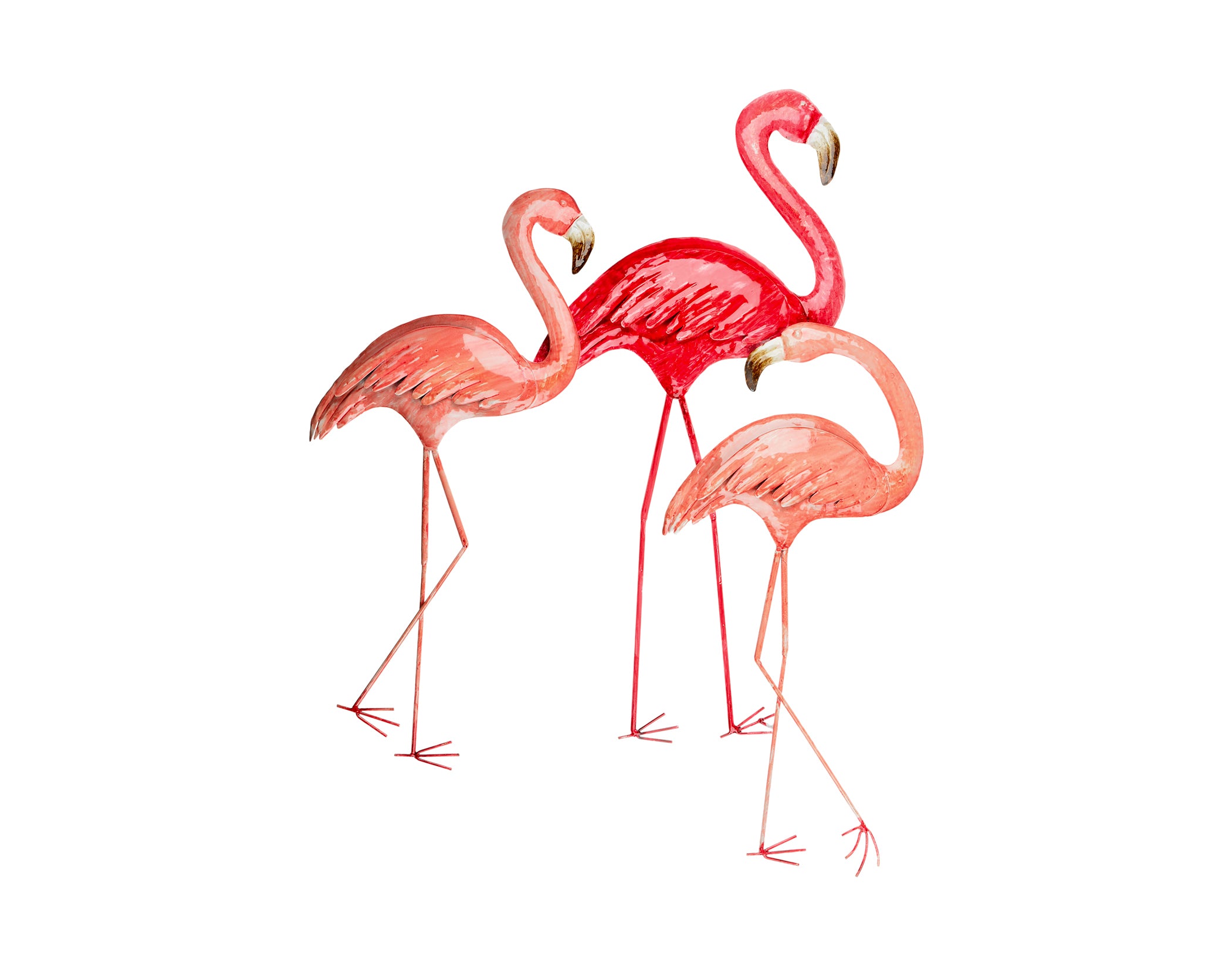 Trio of Flamingos Wall Art