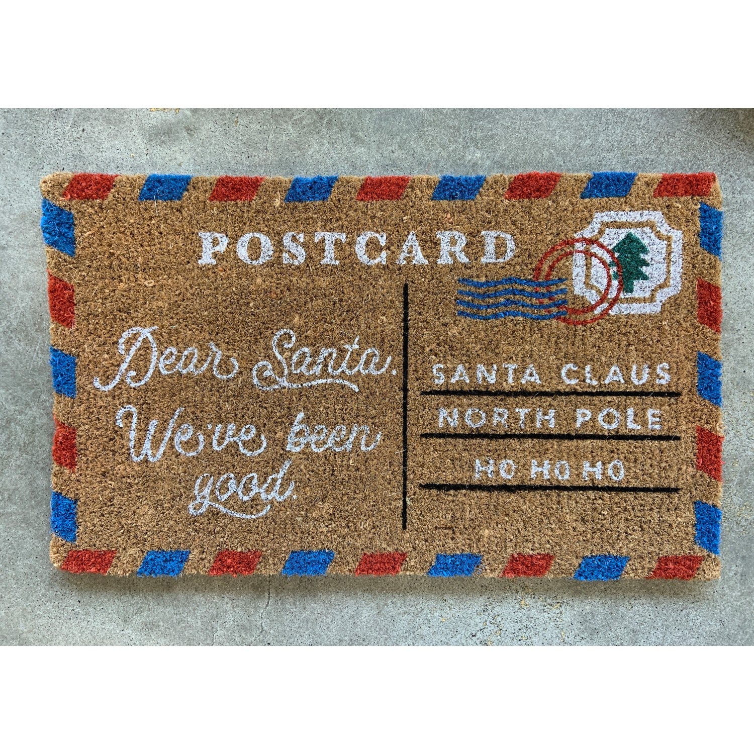 Santa's Postcard Door Mat