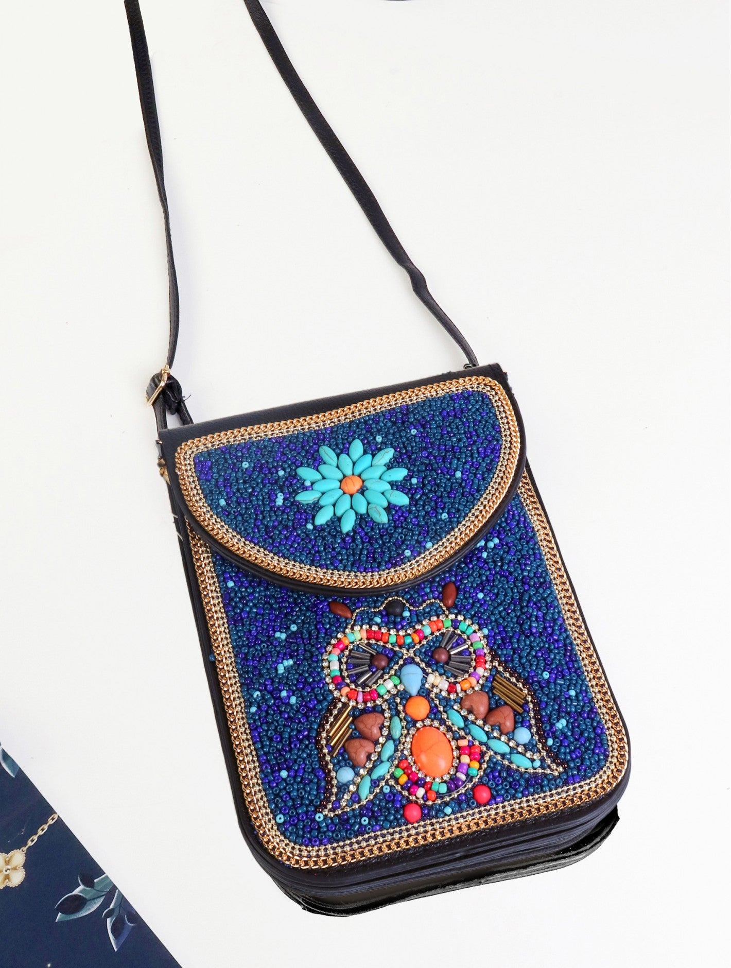 Hand Made Beaded Purse- Wise Owl