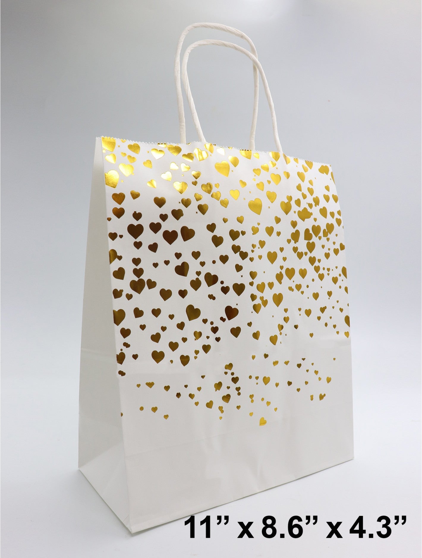Gold Heart Gift Bag