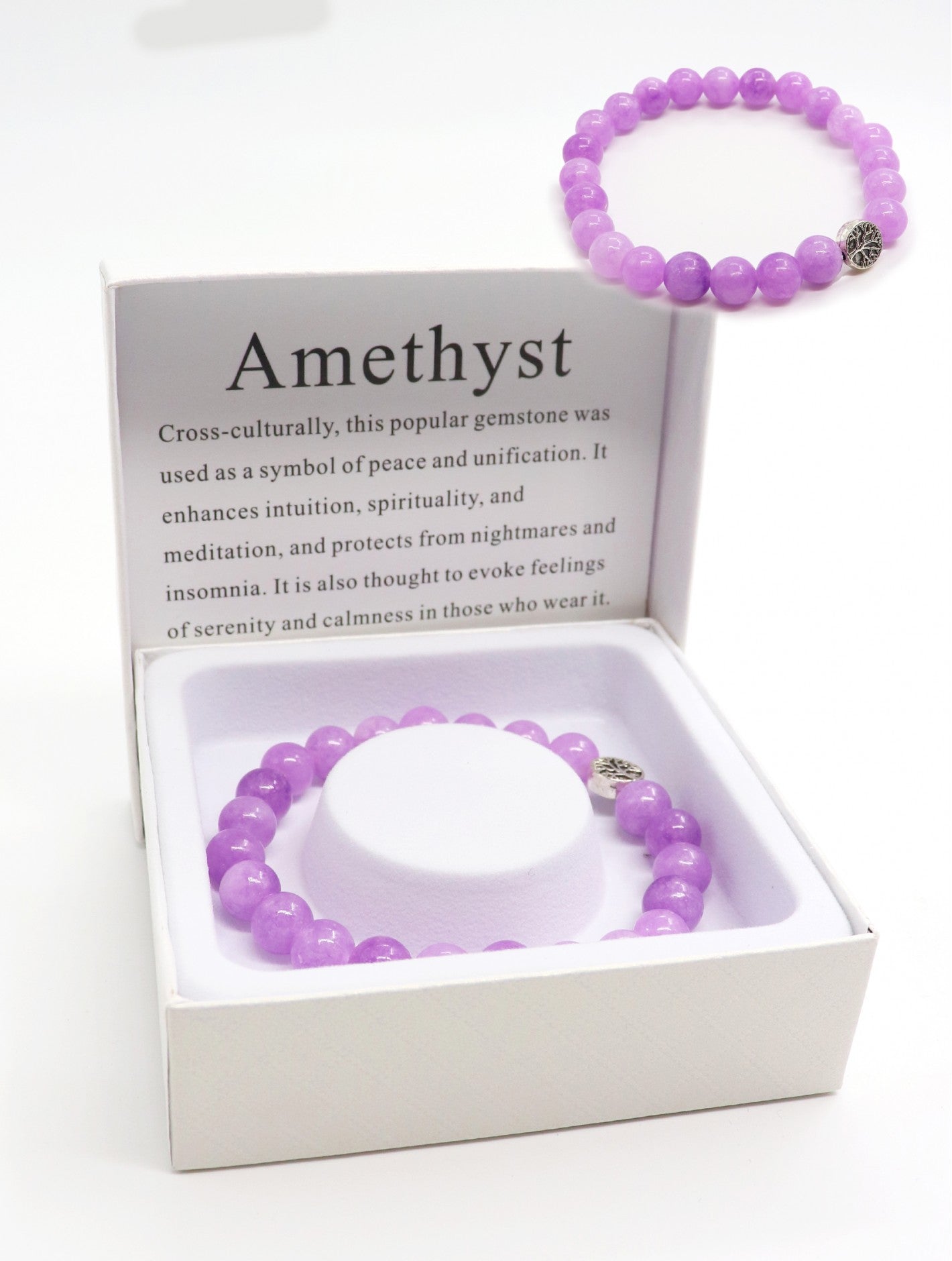 Blessings Bead Bracelet: Opaque Density Amethyst