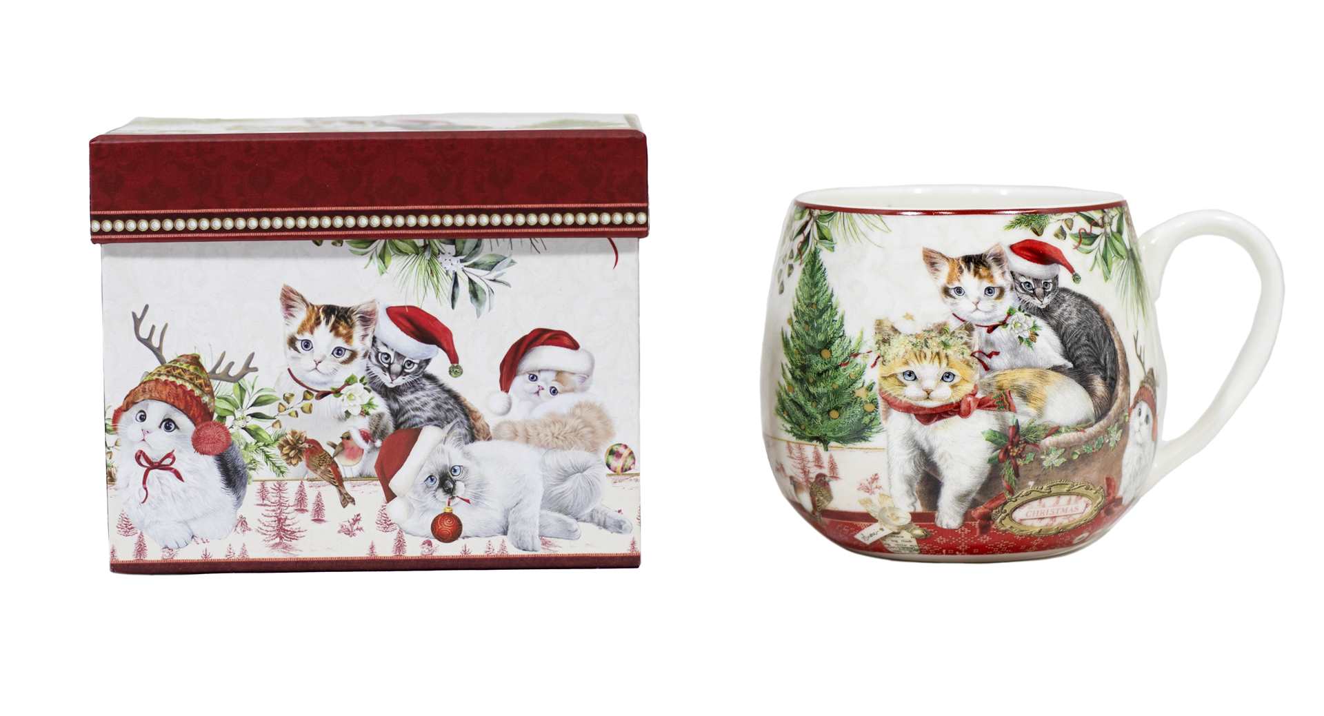 Christmas Cats Boxed Mug