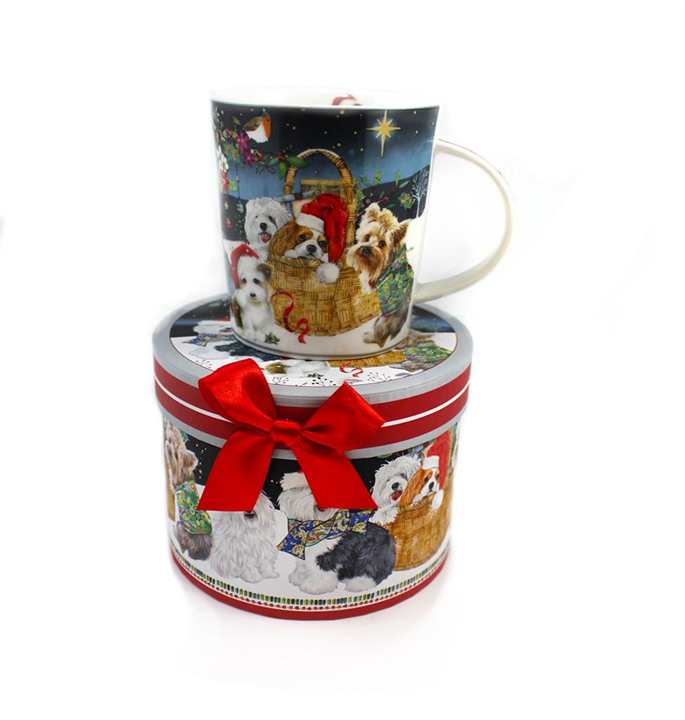 Dogs in Snow Porcelain Mug