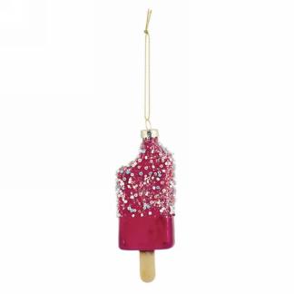 Pink Glitter Popsicle Ornament