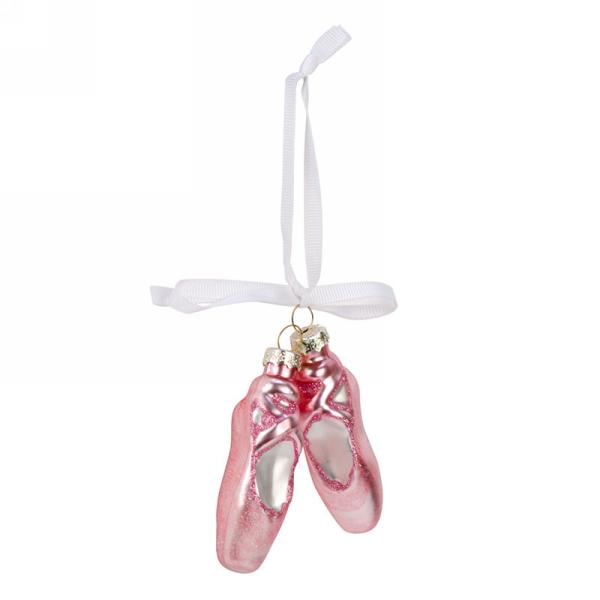 Pink Ballerina Shoe Ornament