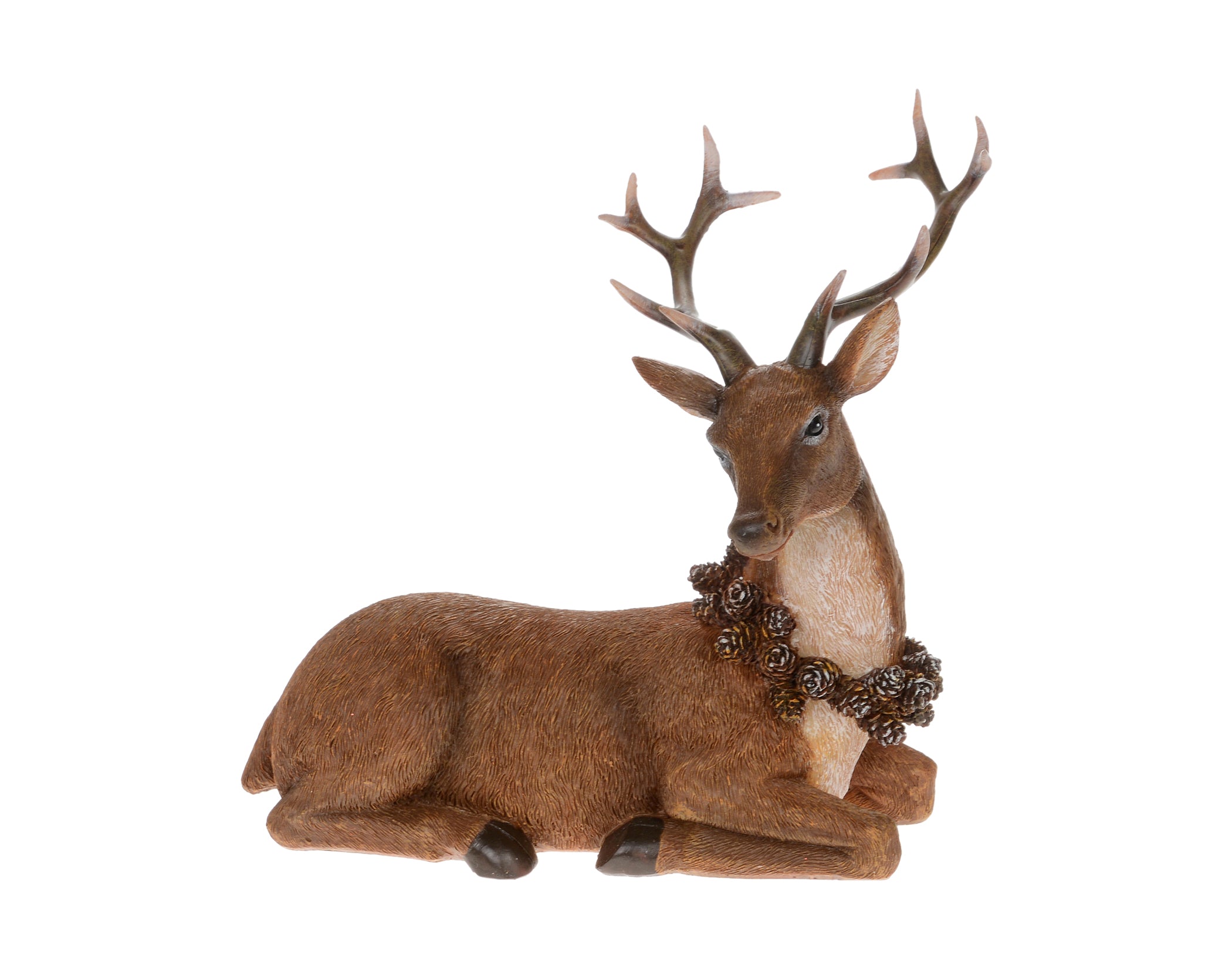 Deer Statue with Wreath