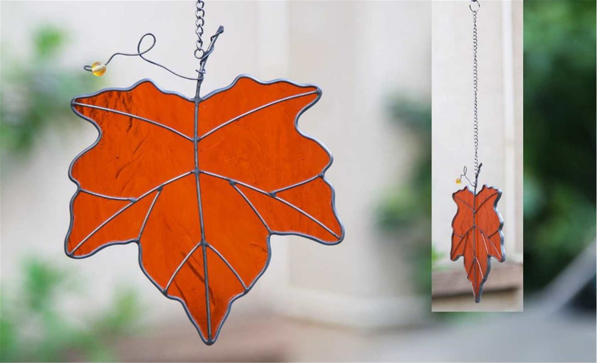 Stained Glass Maple Leaf Suncatcher