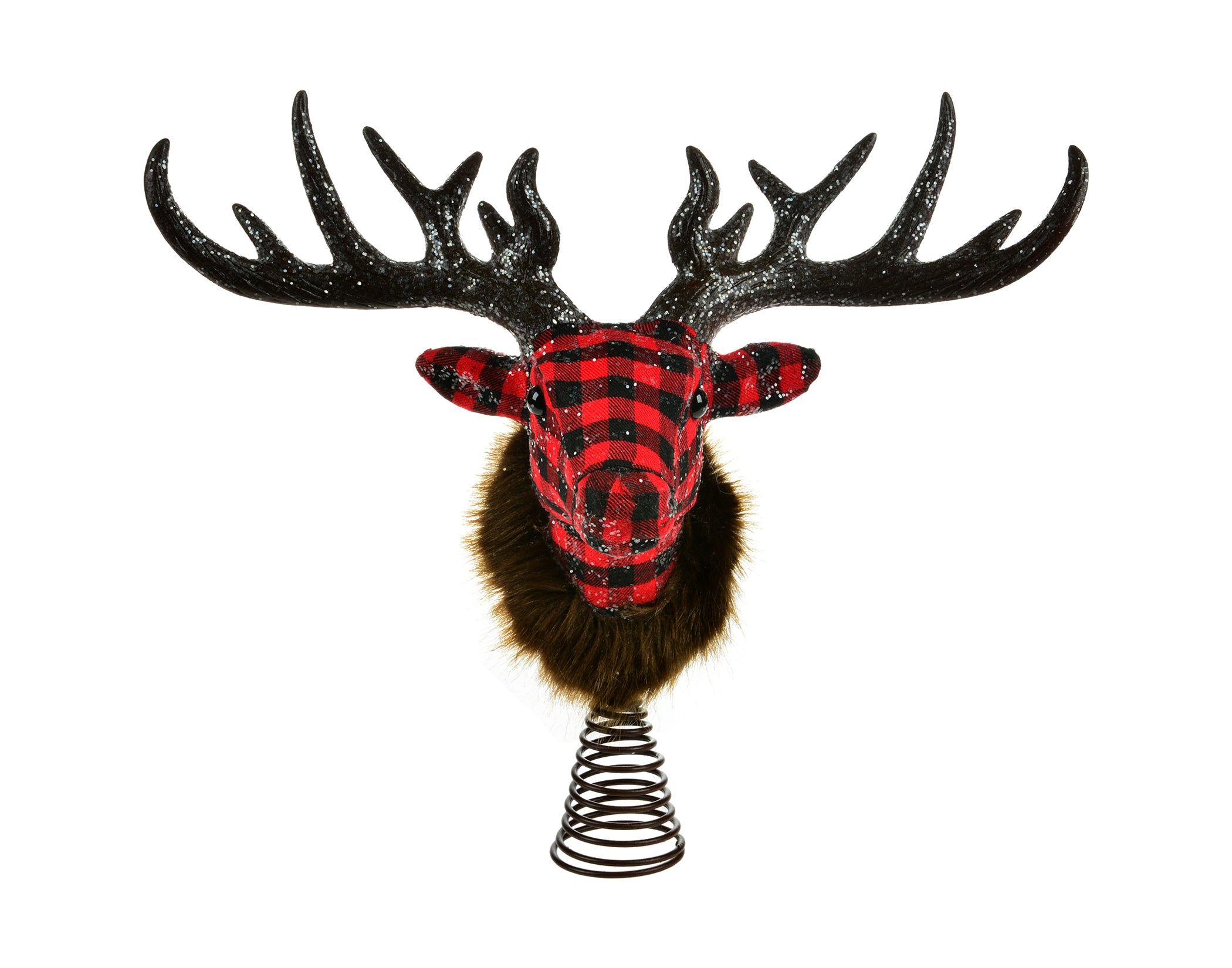 Buffalo Plaid Deer Tree Topper