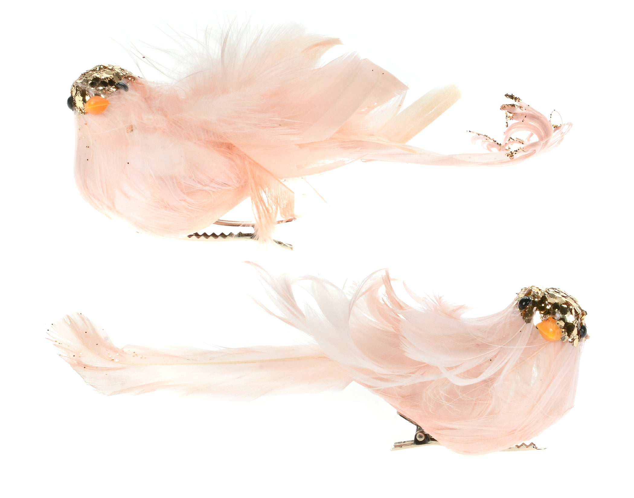 Pink & Gold Bird Clip