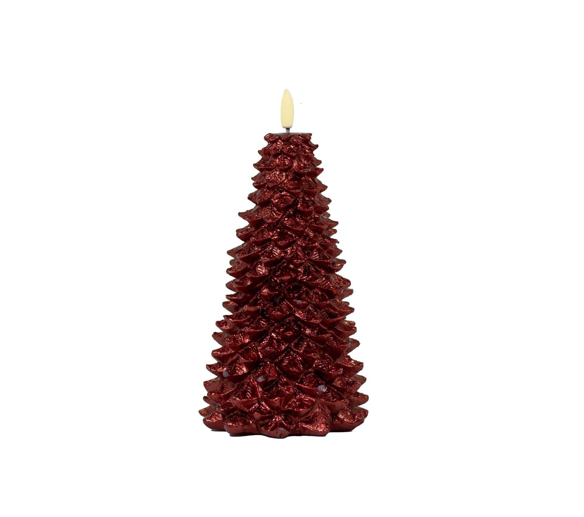 Red Christmas Tree Candle