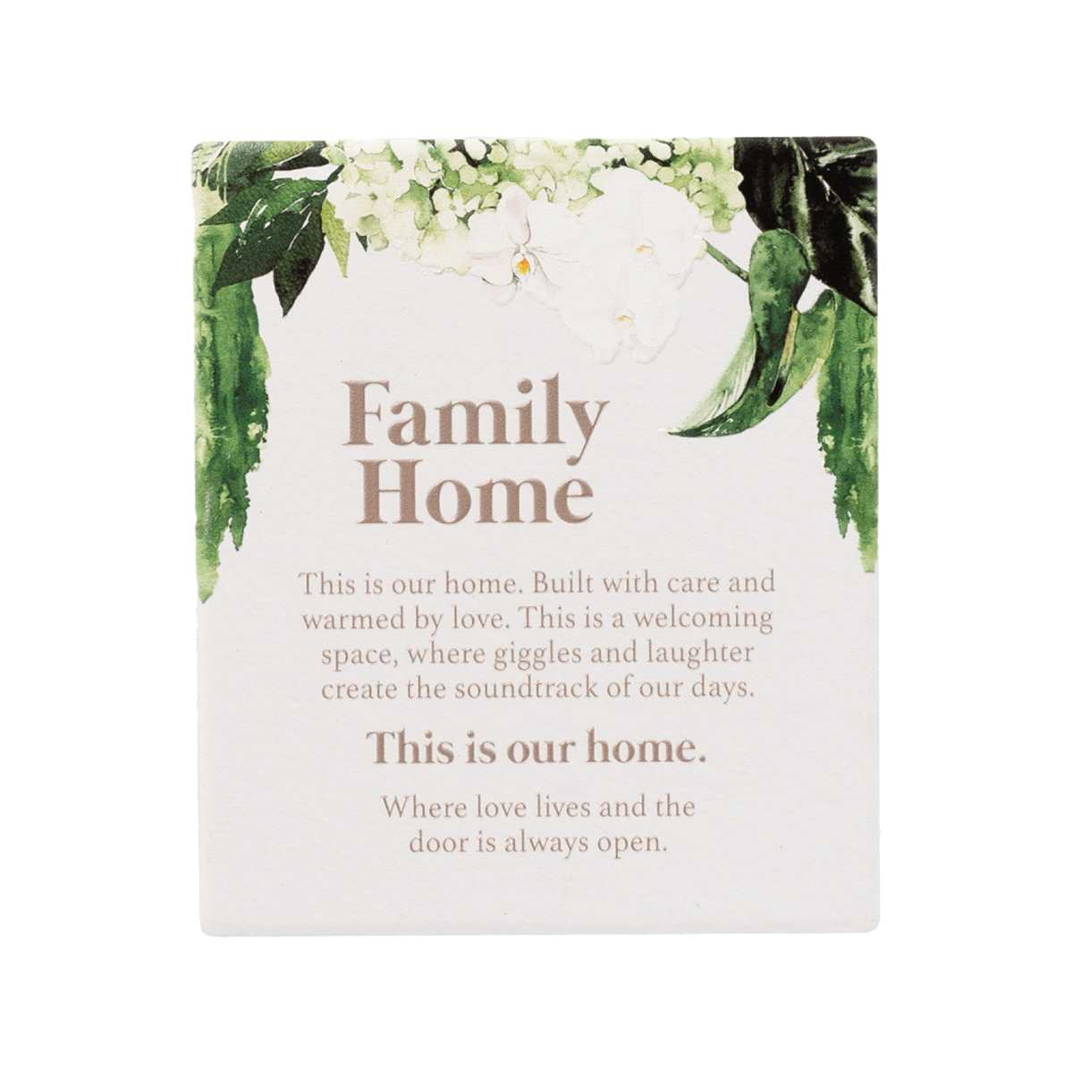 Family Home Table Plaque