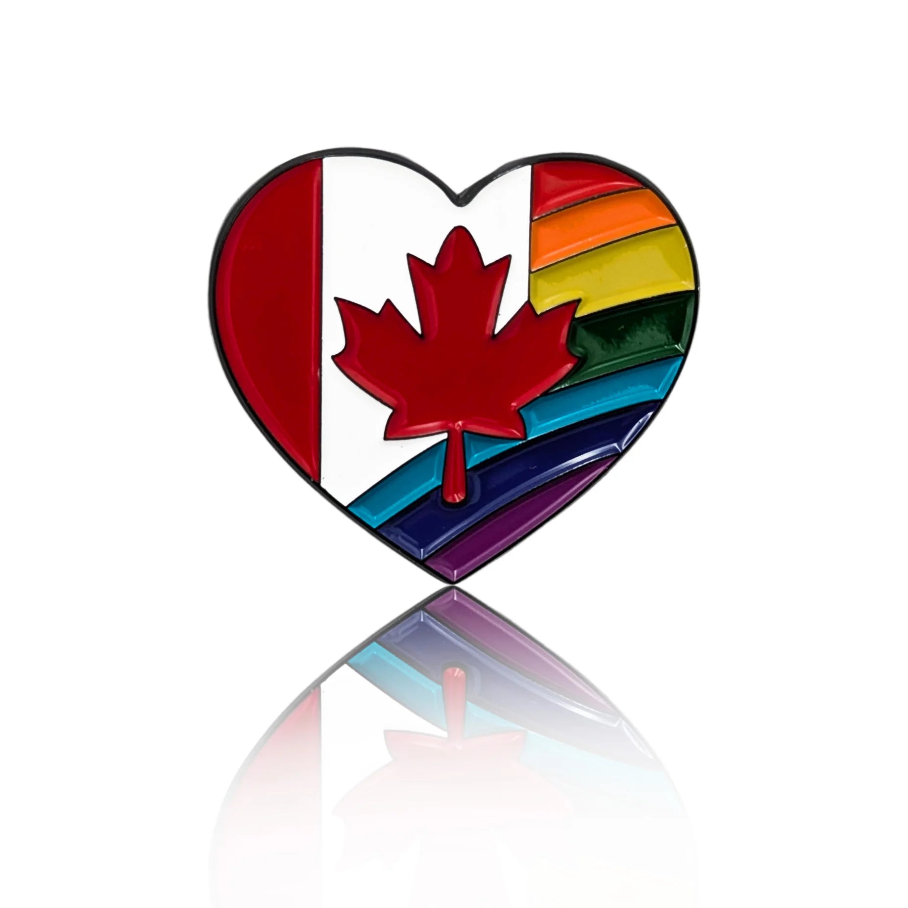 PinBox: Heart Shaped Canada Pride Pin