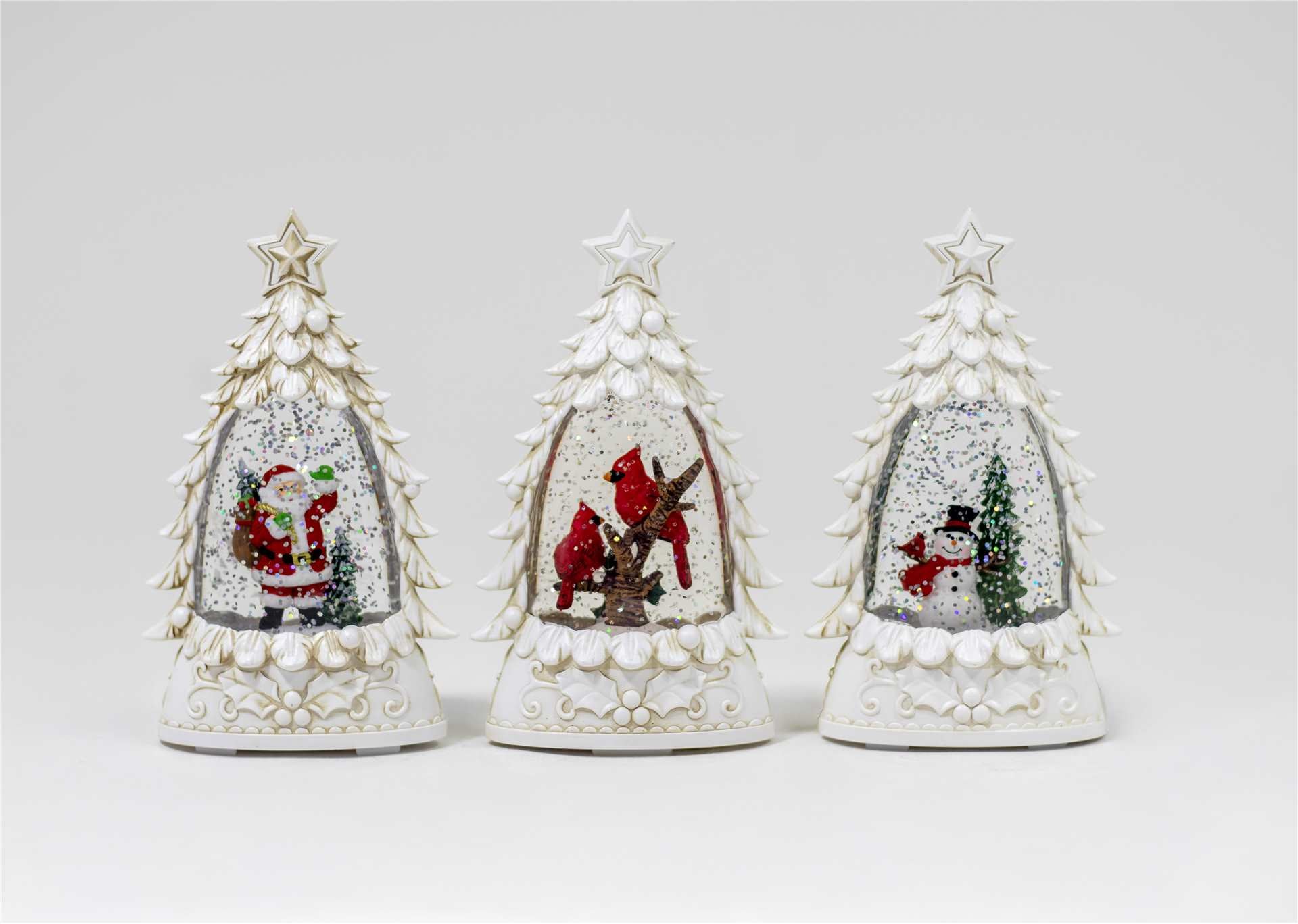 Small Snow Globe-White Christmas Tree Scene