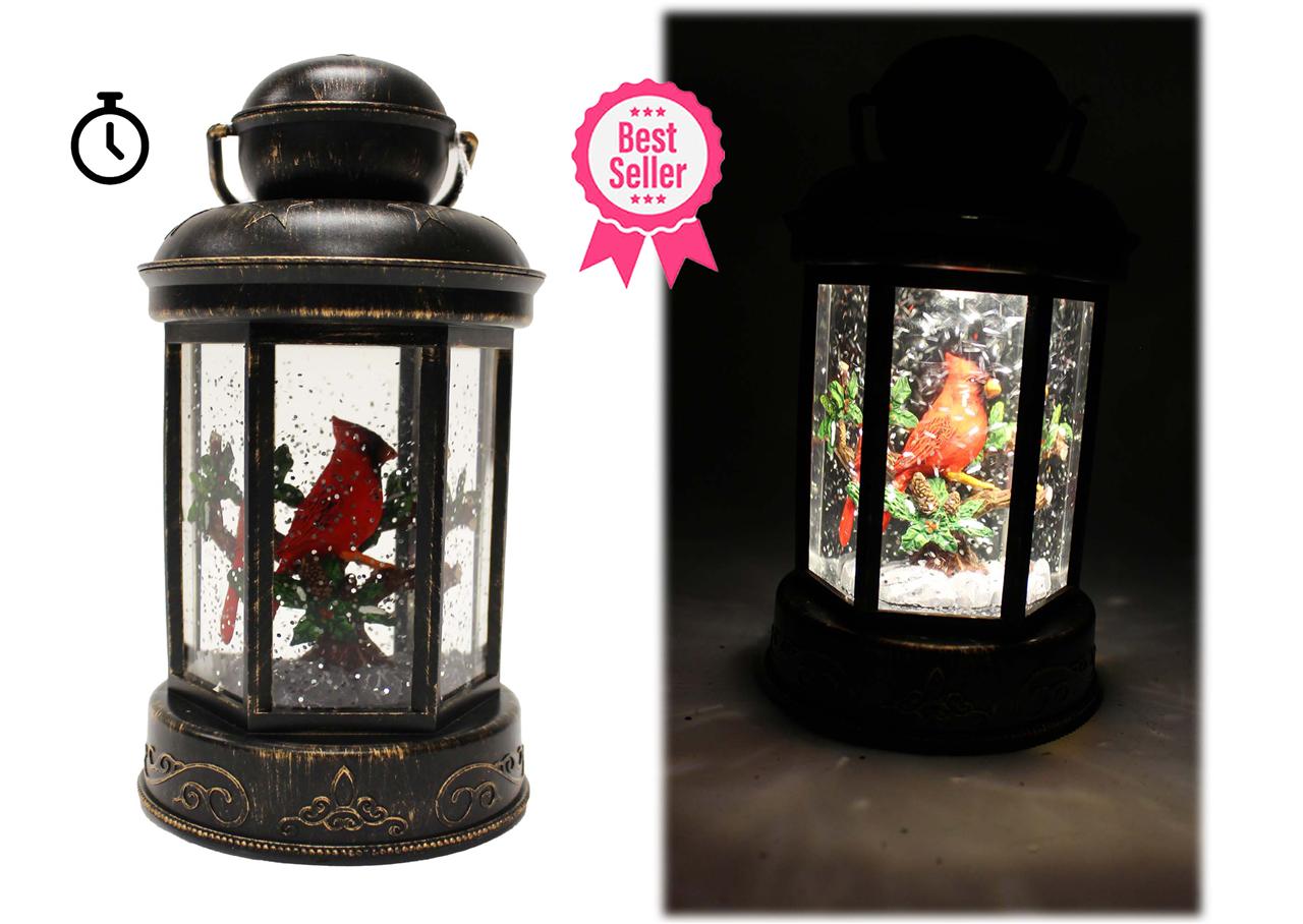 Cardinal Water Spin Lantern