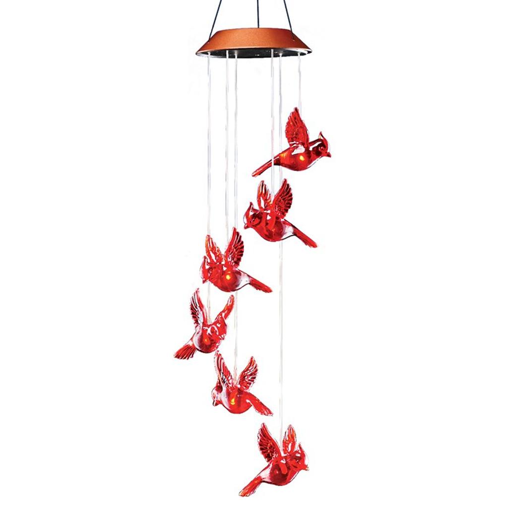 Solar Cardinal Wind Chime